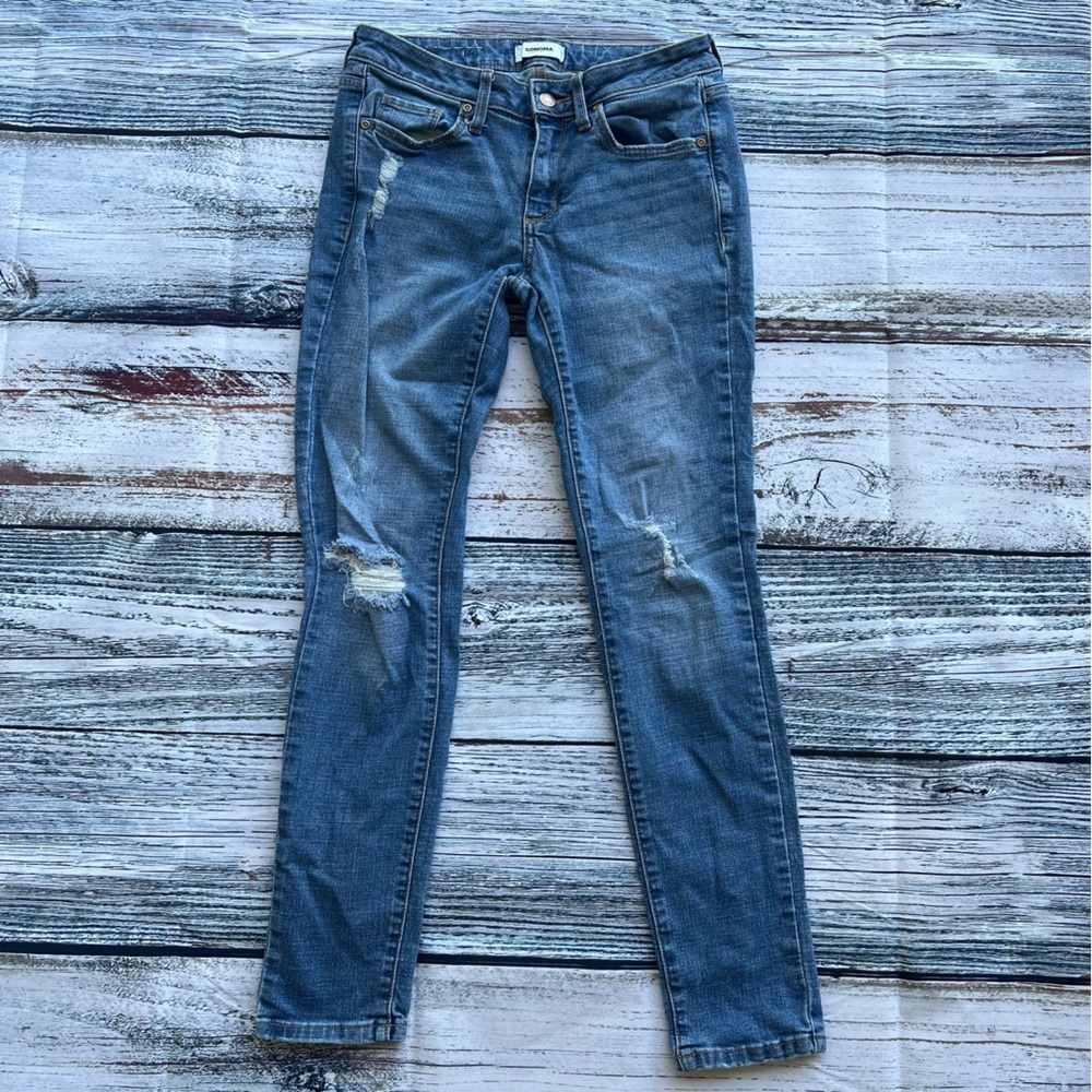 Sonoma Stylish Blue Distressed Jeans